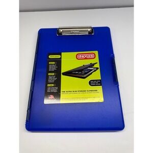 Dexas Slimcase 2 Ultra Slim Storage Clipboard Blue A4 Side Open DEX622 USA